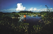 Seminole Indian fishing in The Everglades-FL